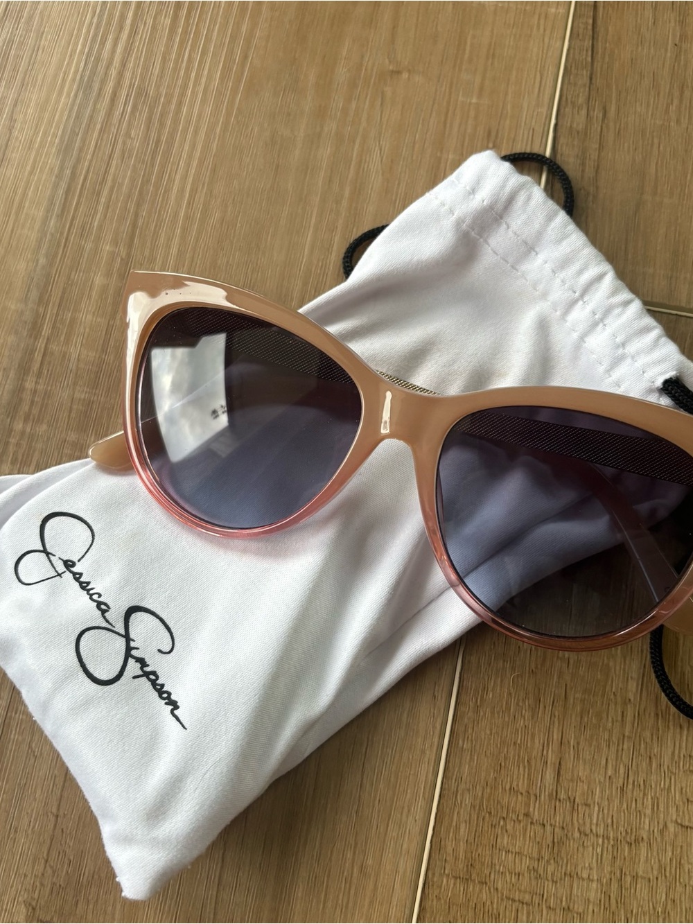 Jessica Simpson Blush-to-Rose Gradient Cat Eye Sunglasses